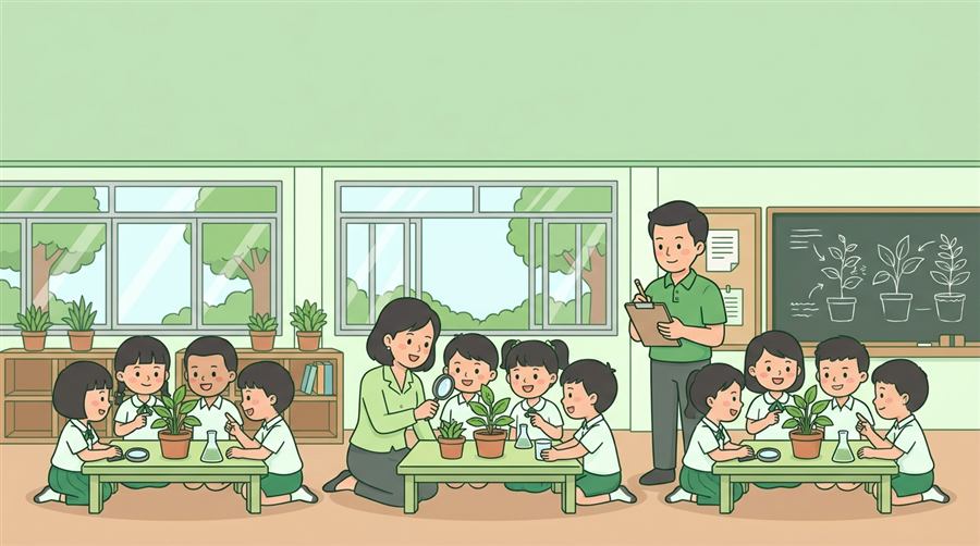 ภาพการ์ตูนการนิเทศชั้นประถมศึกษาตอนปลาย